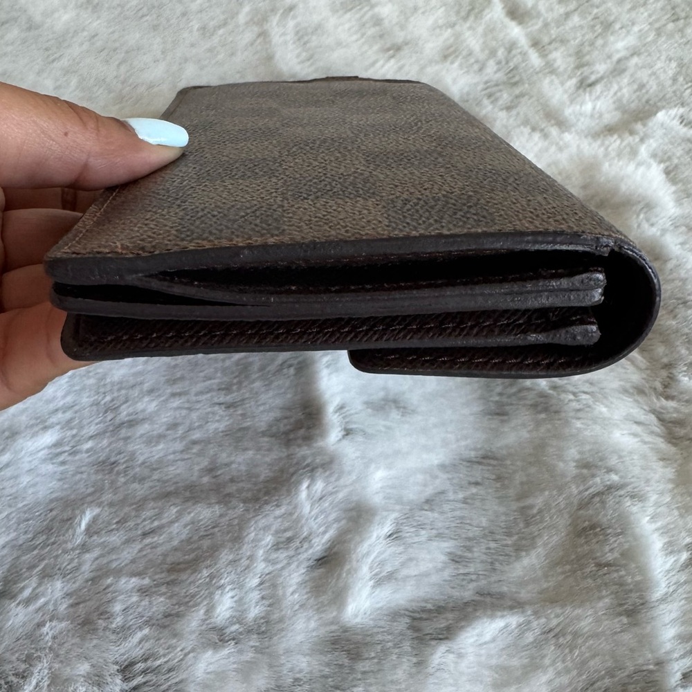 Louis Vuitton Damier Ebene Accordeon Long Wallet with Chain. P0230 - Picture 6 of 17